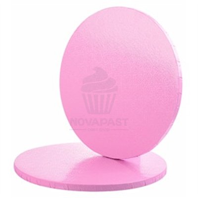 Base Rosa Bolinhas brancas 30 cm. (Und)