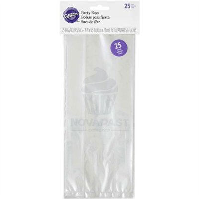 BOLSAS PARA FIESTA TRANSPARENTES WILTON (25 UNDS)