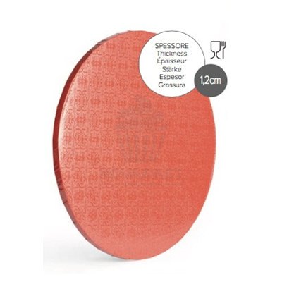 BASE POUR GÂTEAU "ROUGE" RONDE 40 CM (PIÈCE)