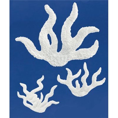 CORAIL EN SUCRE 2D BLANC MODECOR (ENSEMBLE DE 18 PCS)