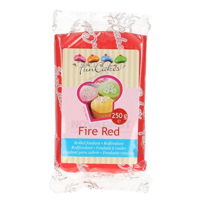 FONDANT FUNCAKES ROUGE FEU (PAQ. 250 GR)