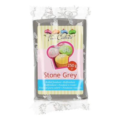 FONDANT FUNCAKES GRIS (PAQ. 250 GRMS)