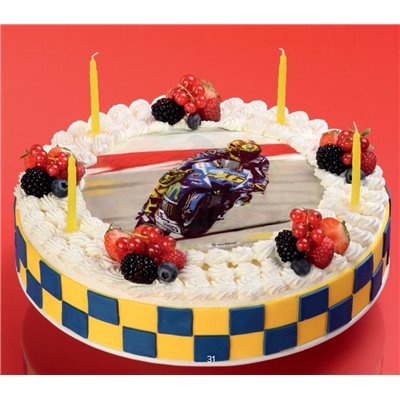 OBLEA REDONDA MOTO GP COMESTIBLE (UND)