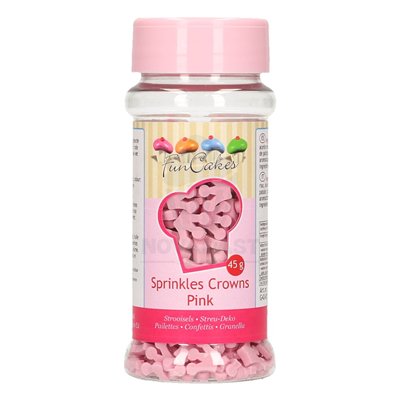 FUNCAKES CORONITAS ROSAS (BOTE 45 GRAMOS)
