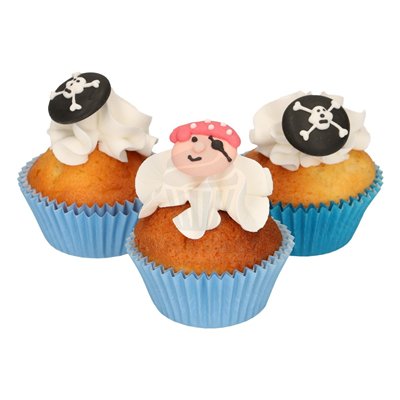 CONJUNTO FIGURAS DE AÇÚCAR PIRATAS FUNCAKES (CONJUNTO 8 PEÇAS)