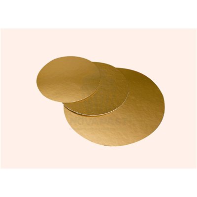 Disco De Cartón Oro 22 cms (Und)
