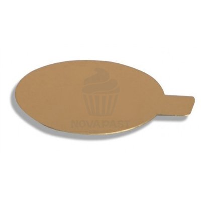 Base 8Ø Oro con pestaña Monoporciones (Paq. 200 Unds)