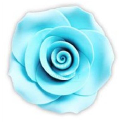 ROSAS DE AZUCAR AZULES 5 CMS (CAJA DE 18 UNDS)
