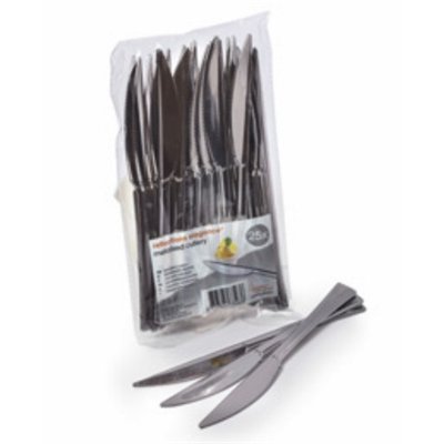 FACA GRANDE METALIZADA PRATA PVC (25 UNDS)