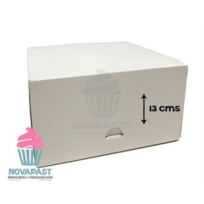 CAJA PARA PASTAS BLANCA 32X32 "ALTURA 13CMS" (UND)