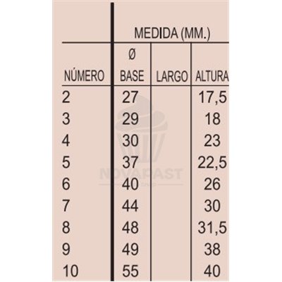 Cápsulas de Papel Extra Nº10 55xH40 mm - Caja 1,000 uds