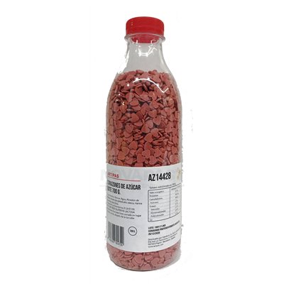 Red Heart Sugar Sprinkles - Sweet Jar 700g