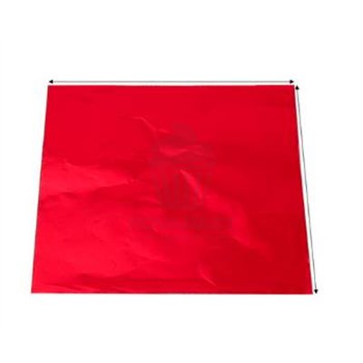 Papier aluminium rouge 10x10 cm - Emballage parfait