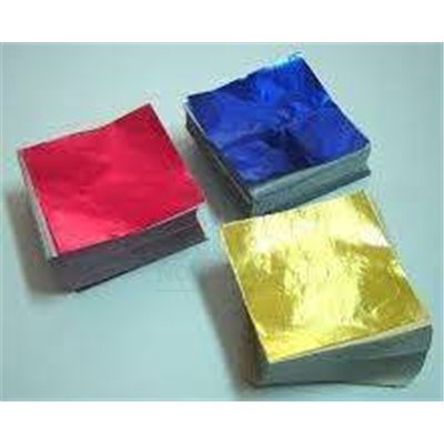 Papier aluminisé bleu 10x10 cm - Idéal pâtisserie