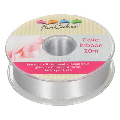 "Cinta Decorativa Plateada FunCakes de 25mm para Tartas - 20 Metros"