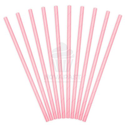 Pajitas en Papier Rose PartyDeco - Lot de 10
