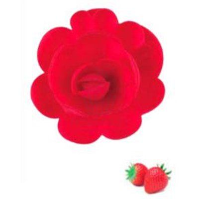 Large Red Strawberry Wafer 50mm - Pack of 36 Units