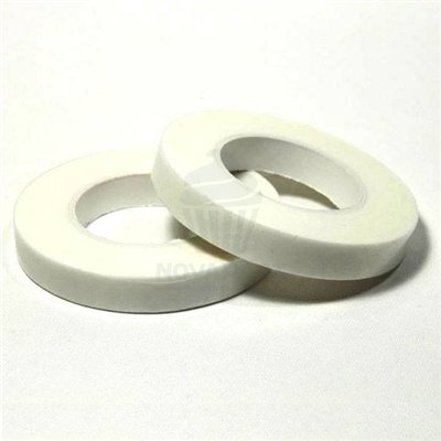 White Floral Ribbon Roll Dekofee 12mm - 28m of Elegance