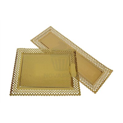 Rigid Gold Blonde Tray Erik 30x39 cm - Elegance and Style