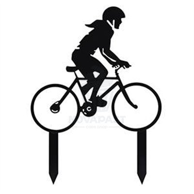 Décoration Gâteau : Stencil Métal Fille à Vélo