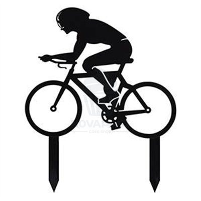 "Plantilla de Metal para Decoración - Chico en Bicicleta (Unidad)"