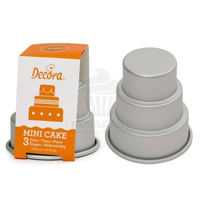 Molde Alumínio Mini Bolo 3 Andares - Decora