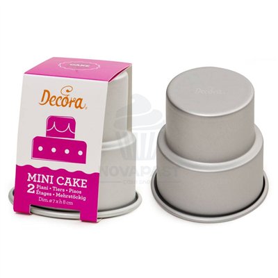 Molde Aluminio Mini Cake 2 Pisos - Perfecto para tus postres