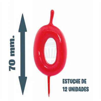 "Compre Velas de Pastel Nº0 - Caja de 12 Unidades, Tamaño V34-70 MM"