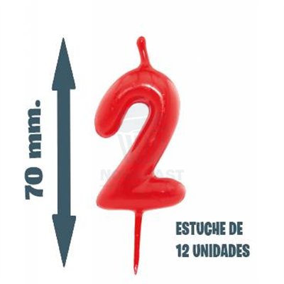 Pastel Candles No. 2: Box of 12 units, 34-70 mm.