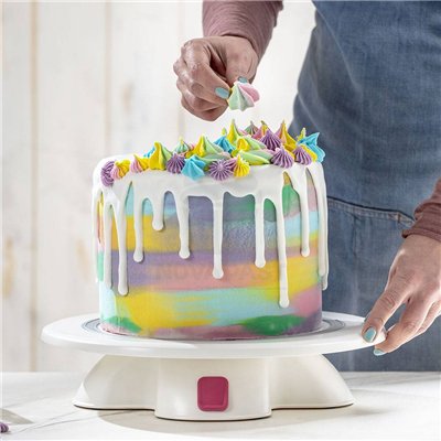 Suporte Giratório 32cm com Botão de Parada - Decora