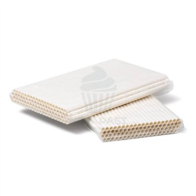 White bio paper straws 21 cm - Pack of 480 units