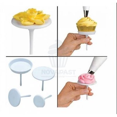 Set de 4 accessoires ronds pour fleurs décoratives