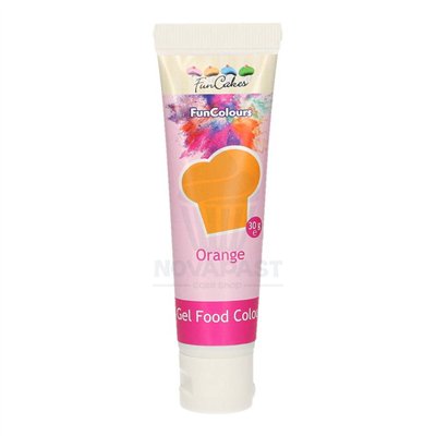 Colorant en gel orange FunCakes - Tube 30g