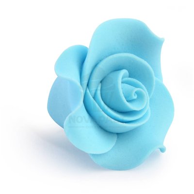 Rosas de Açúcar Celestes 2,5cm - Caixa com 48 unidades