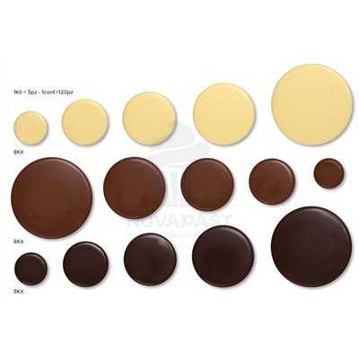PURE CHOCOLATE CIRCLES SET MODECOR - Box of 24 units