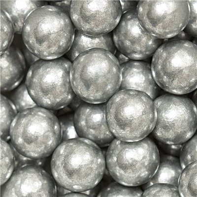 Perlas Prateadas 8mm para Decoração - 100g