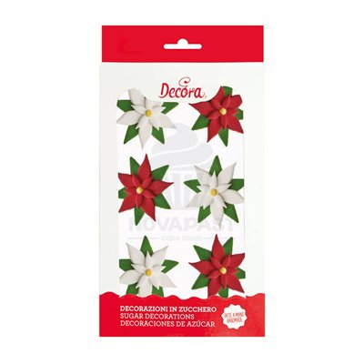 Estuche Flor de Pascua: Decoração Natalina (6 Peças)