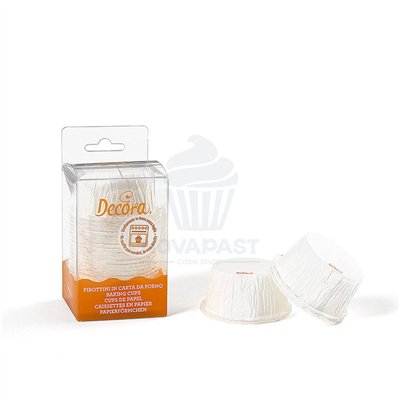 Capsules Muffin Blanches 55x35 mm - Set de 25 unités