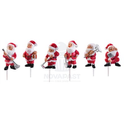 "Adornos de Papa Noel MODECOR para Pastelería - Caja de 48 Unidades"