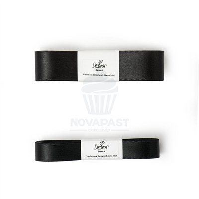 Black satin ribbon 15mm: elegance for your creations