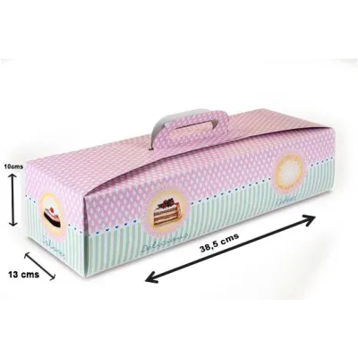Cajas para magdalenas color rosa Bakewells Cake Boxes 30 unidades, con asa y ventana expositora 