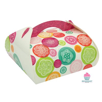 Boîte à gâteaux Iris multicolore 30x30 cm