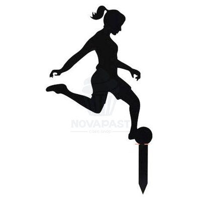 Stencil Metal Girl Football Decoration - Unique Details