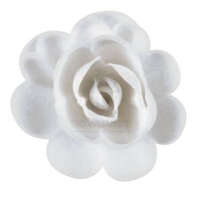White sugar flowers 50 mm - Jar of 36 units