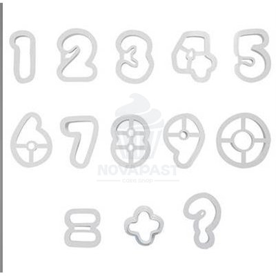 Set de 13 Découpeurs Numéros & Symboles PME