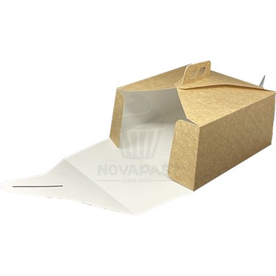 Boîte à gâteau bio kraft 31x31x15 cm - Écologique