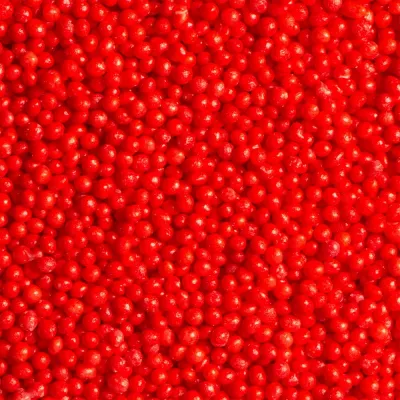 "Mini Perlas Rojas para Decoración de Pastelería - Bote 100 grms"