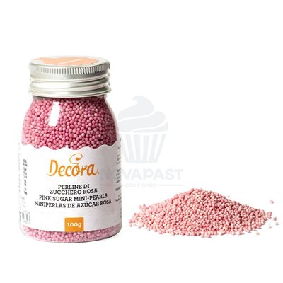 Mini Pérolas Rosas - Decoração Doce (100g)