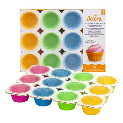 "Set de 3 Moldes Coloridos Decora para Cupcakes: ¡Hornea con Estilo!"
