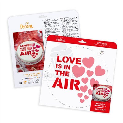 Stencil "Love is in the Air" 25 cm - Decora your sweets